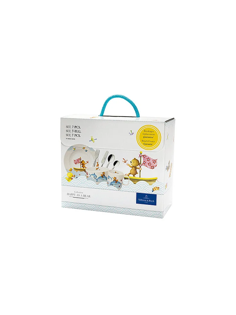 VILLEROY & BOCH Service de table pour enfants en porcelaine Happy as a Bear 7 pièces multicolore